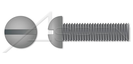 Steel Black Oxide Pan Slot Drive Full Thread Machine Screw - Image 1