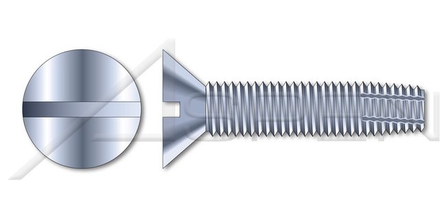 Steel Zinc Plated Type "F" Flat Head Slot Drive Thread Cutting Screw - Image 1