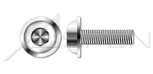 AISI 304 Stainless Steel (18-8) Full Thread Flanged Button Head Hex Socket Cap Screw - Image 1