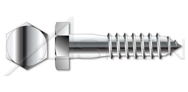 AISI 304 Stainless Steel (18-8) Hex Head Lag Screw - Image 1