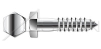 AISI 304 Stainless Steel (18-8) Hex Head Lag Screw