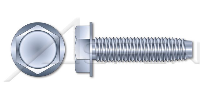 Steel Zinc Plated Hex Indented Washer Head Thread Rolling Screw for Metals - Image 1
