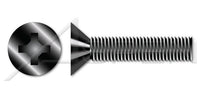 18-8 Stainless Steel Black Oxide 100 Degree Countersink Flat Phillips® Drive Full Thread Machine Screw