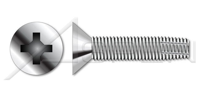 AISI 304 Stainless Steel (18-8) Type "F" Flat Head Phillips® Drive Thread Cutting Screw - Image 1