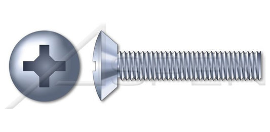 Steel Yellow Zinc Fillister Slot Drive Full Thread Machine Screw - Image 1