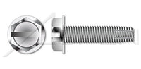 AISI 304 Stainless Steel (18-8) Type "F" Hex Slotted Indented Washer Head Thread Cutting Screw