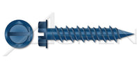 Steel Blue Ruspert Ceramic Coating Hex Slotted Washer Concrete Screw