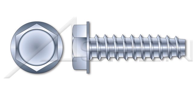 Steel Zinc Plated and Waxed Hex Indented Washer Head 48-2 Thread Trilobe Thread Rolling Screw for Plastics - Image 1