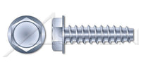 Steel Zinc Plated and Waxed Hex Indented Washer Head 48-2 Thread Trilobe Thread Rolling Screw for Plastics