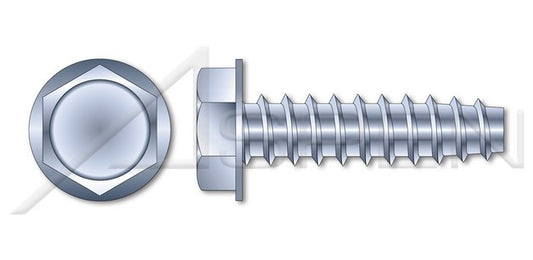 Steel Zinc Plated and Waxed Hex Indented Washer Head 48-2 Thread Trilobe Thread Rolling Screw for Plastics - Image 1