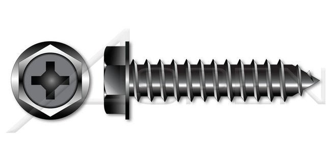 Steel Zinc Plated and Baked Type "A" Indented Hex Head Self-Tapping Sheet Metal Screw - Image 1