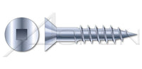 Flat Square Drive 2/3rd Thread Length Steel Zinc Plated Wood Screw