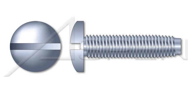 Steel Zinc Plated and Waxed Pan Slot Drive Trilobe Thread Rolling Screw for Metals - Image 1
