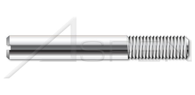 AISI 303 Stainless Steel (18-8) Slotted Drive Part Thread Set Screw - Image 1
