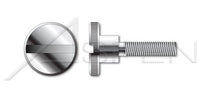 DIN 465 Metric AISI 303 Stainless Steel (18-8) Knurled Flat Head High Type Slotted Drive Thumb Screw