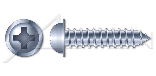 Steel Zinc Plated Hex Indented Washer Head Full Thread Hi-Lo Self-Tapping Sheet Metal Screw - Image 1