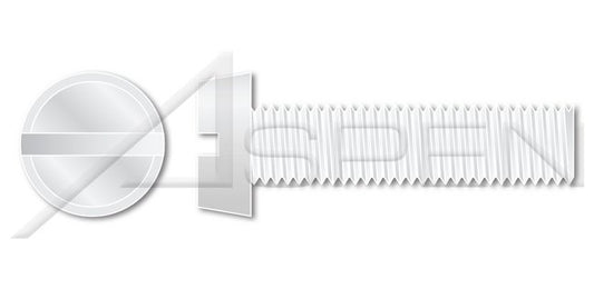 Steel Zinc Plated Round Slot Drive Full Thread Machine Screw - Image 1