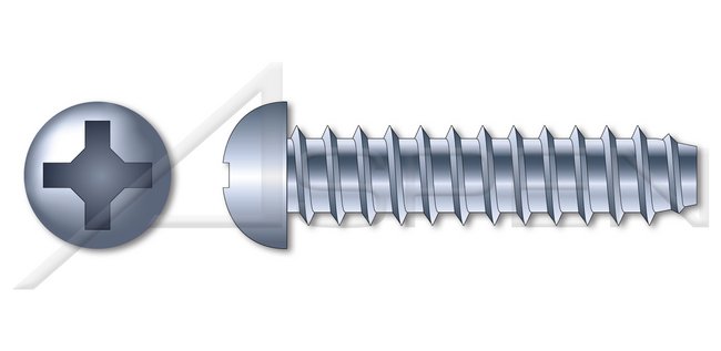 Steel Black Oxide Flat Phillips® Drive Full Thread Hi-Lo Self-Tapping Sheet Metal Screw - Image 1