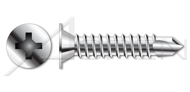 AISI 304 Stainless Steel (18-8) Type "A" Hex Indented Washer Head Self-Tapping Sheet Metal Screw - Image 1