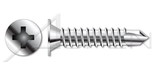 AISI 304 Stainless Steel (18-8) Type "A" Hex Indented Washer Head Self-Tapping Sheet Metal Screw - Image 1