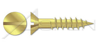 Flat Slot Drive Brass Wood Screw