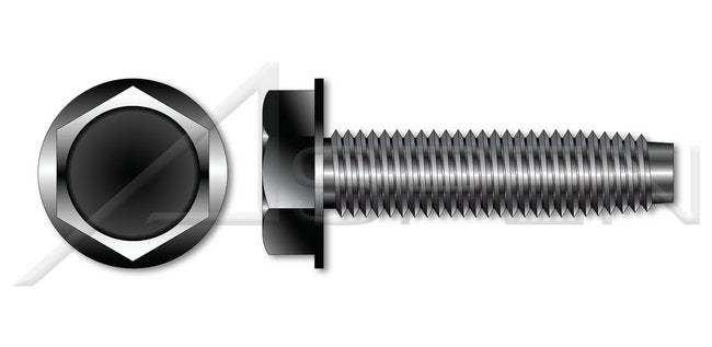 Steel Black Oxide and Waxed Hex Indented Washer Head Trilobe Thread Rolling Screw for Metals - Image 1