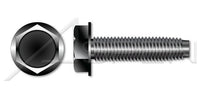 Steel Black Oxide and Waxed Hex Indented Washer Head Trilobe Thread Rolling Screw for Metals