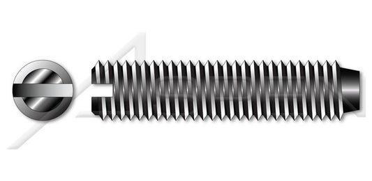 Class 4.6 Steel Plain Flat Point Slotted Set Screw - Image 1