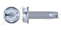 Locking Serrations Steel Zinc Plated and Baked Type "23" Hex Slotted Indented Washer Head Thread Cutting Screw