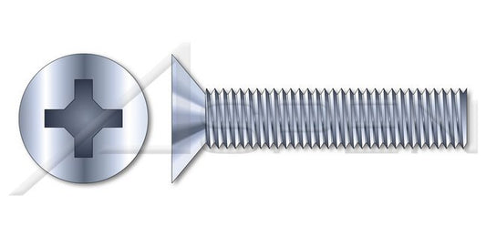 A2 Stainless Steel Flat Phillips® Drive Full Thread Metric Machine Screw - Image 1