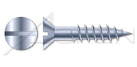 Flat Slot Drive Undersized Body Steel Zinc Plated Wood Screw