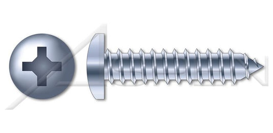 A2 Stainless Steel Oval Slot Drive Full Thread Self-Tapping Sheet Metal Screw - Image 1