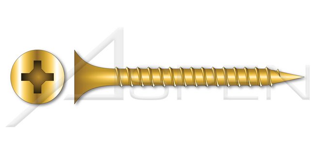 Steel Yellow Zinc Bugle Phillips® Drive Coarse Thread Drywall Screw - Image 1