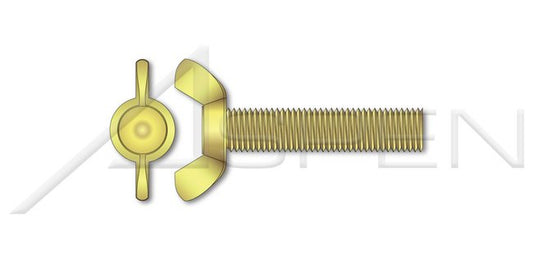 DIN 316 Metric Brass Full Thread Wing Screw - Image 1