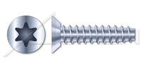 Steel Zinc Plated and Waxed Flat Undercut 6Lobe Torx® Drive 48-2 Double-Lead Thread Trilobe Thread Rolling Screw for Plastics
