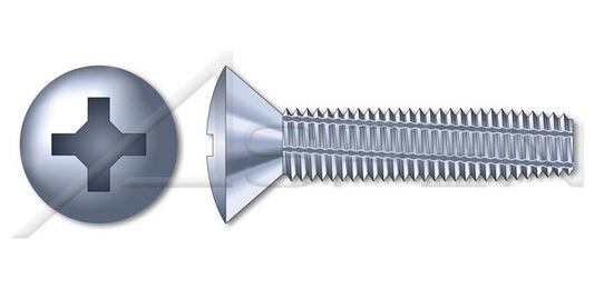 DIN 7516 Type E Metric Steel Zinc Plated Oval Phillips® Drive Thread Cutting Screw - Image 1