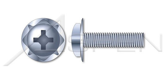 Steel Zinc Plated and Baked Pan Phillips® Drive Square Cone Washer Safety and Environmental Management System (SEMS) Machine Screw - Image 1