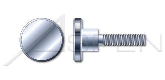 DIN 464 Metric Steel Zinc Plated Knurled Flat Head High Type Thumb Screw - Image 1