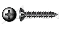 Steel Black Zinc and Baked Type "A" Flat Phillips® Drive Self-Tapping Sheet Metal Screw