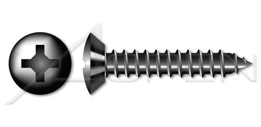 Steel Black Zinc and Baked Type "A" Flat Phillips® Drive Self-Tapping Sheet Metal Screw - Image 1