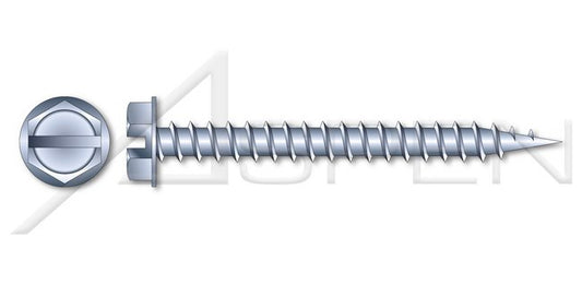 Steel Zinc Plated and Baked Type "AB" Oval Slot Drive Self-Tapping Sheet Metal Screw - Image 1