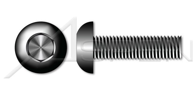 Class 10.9 Steel Plain Full Thread Button Head Hex Socket Cap Screw - Image 1
