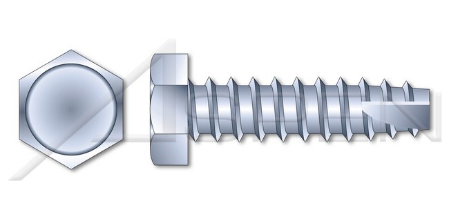 Steel Zinc Plated and Baked Type "25" Indented Hex Head Thread Cutting Screw - Image 1