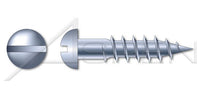 Round Slot Drive Undersized Body Steel Zinc Plated Wood Screw