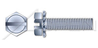 Steel Zinc Plated and Baked Hex Slotted External Tooth Washer Safety and Environmental Management System (SEMS) Machine Screw