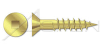 Flat Square Drive Brass Wood Screw