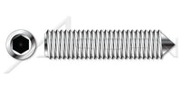 AISI 304 Stainless Steel (18-8) Cone Point Full Thread Hex Socket Set Screw