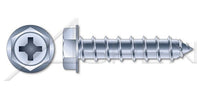 Steel Zinc Plated and Baked Type "A" Hex Indented Slotted Self-Tapping Sheet Metal Screw