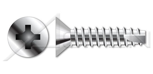 AISI 410 Stainless Steel Type "25" Flat Head Phillips® Drive Thread Cutting Screw - Image 1