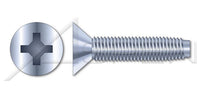Steel Zinc Plated and Waxed Flat Phillips® Drive Trilobe Thread Rolling Screw for Metals